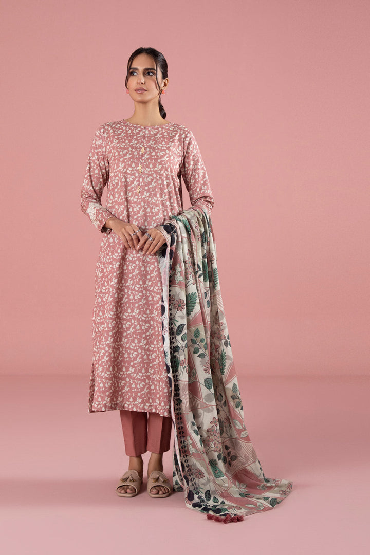 Womens Unstitched Day to Day 3 Piece - Printed Lawn Suit