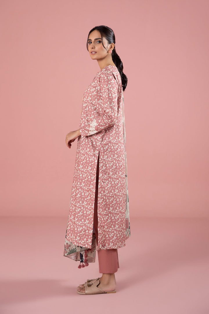 Womens Unstitched Day to Day 3 Piece - Printed Lawn Suit