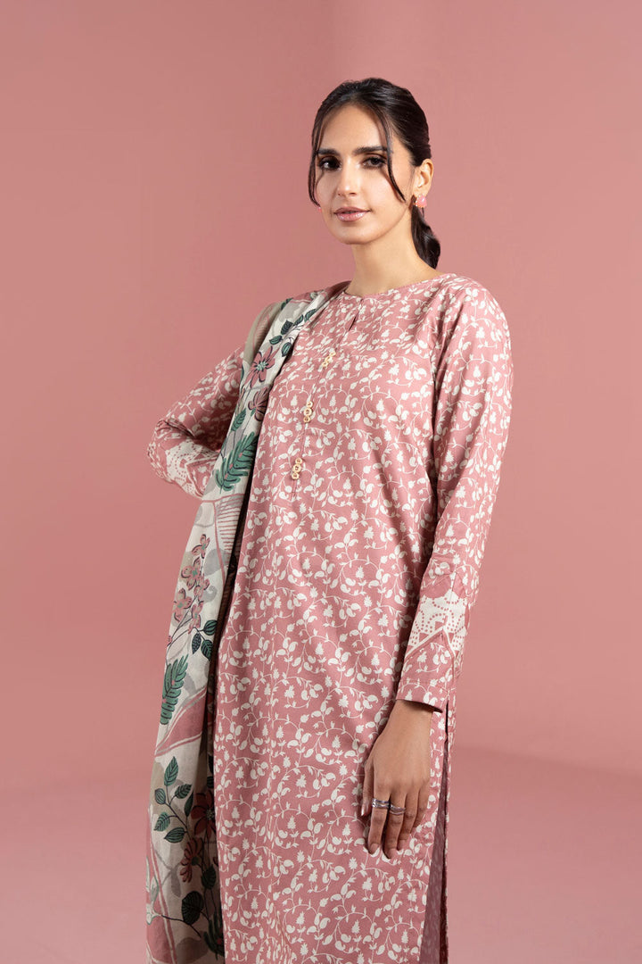 Womens Unstitched Day to Day 3 Piece - Printed Lawn Suit