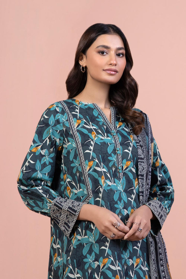 Womens Unstitched Day to Day 3 Piece - Printed Lawn Suit