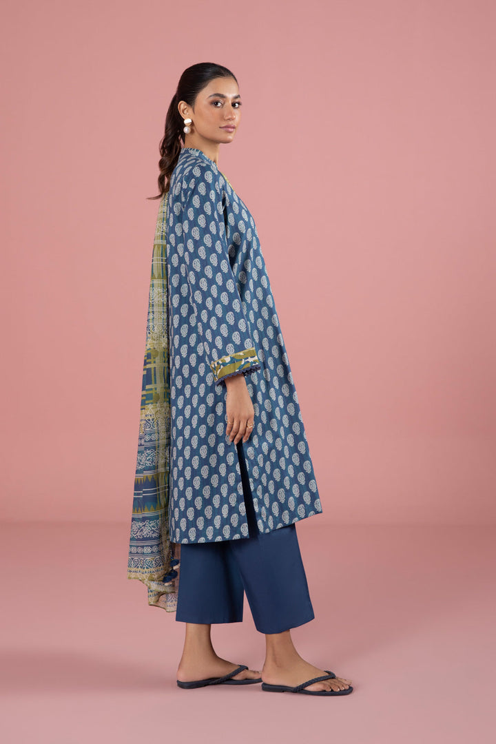 Womens Unstitched Day to Day 3 Piece - Printed Lawn Suit