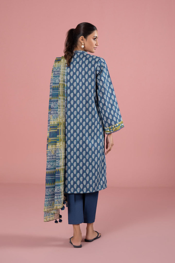 Womens Unstitched Day to Day 3 Piece - Printed Lawn Suit