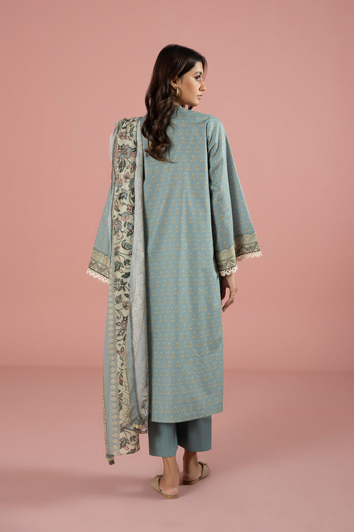 Womens Unstitched Day to Day 3 Piece - Printed Lawn Suit