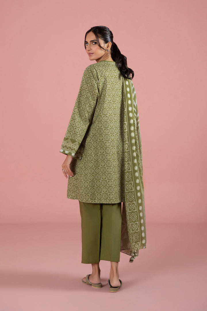 Womens Unstitched Day to Day 3 Piece - Printed Lawn Suit