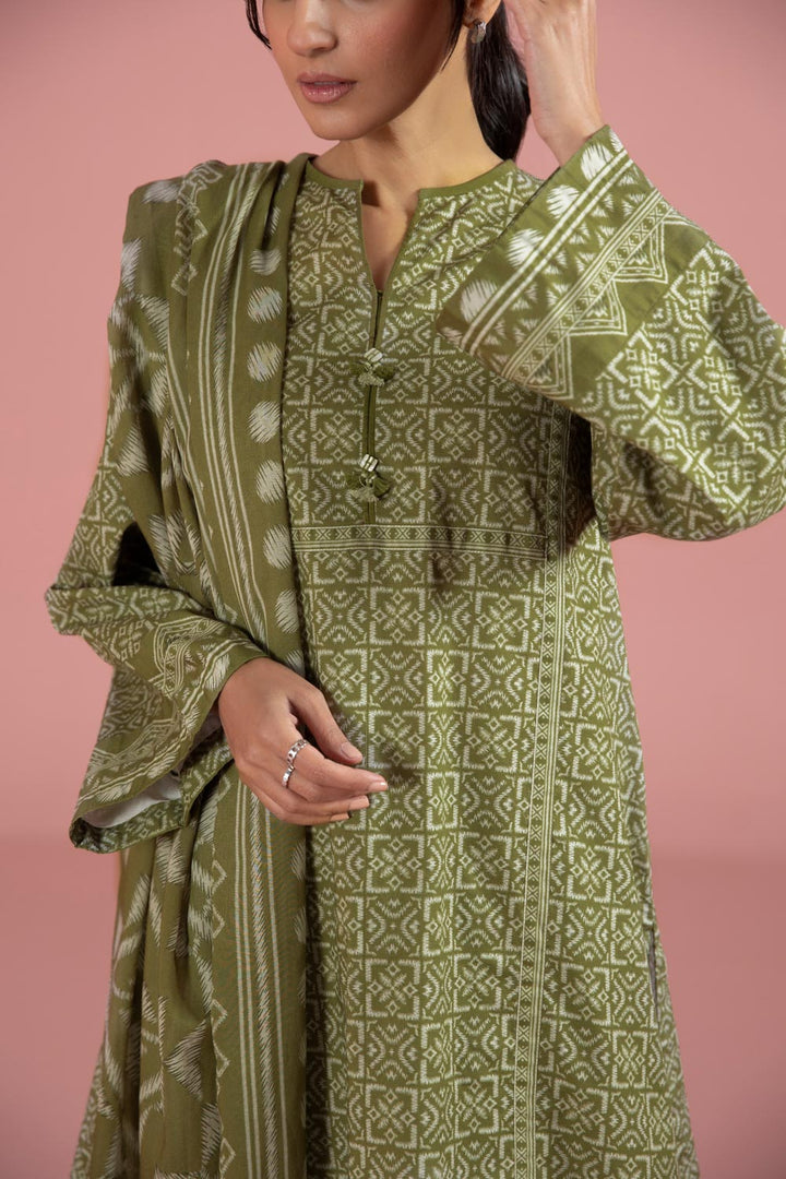 Womens Unstitched Day to Day 3 Piece - Printed Lawn Suit