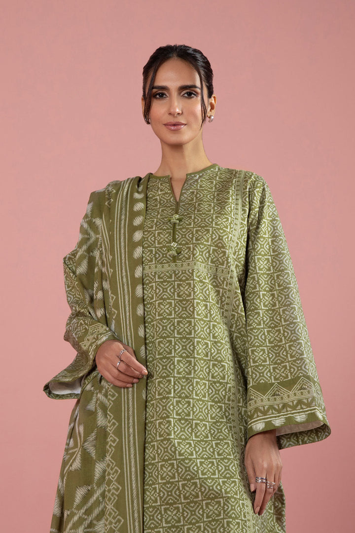 Womens Unstitched Day to Day 3 Piece - Printed Lawn Suit